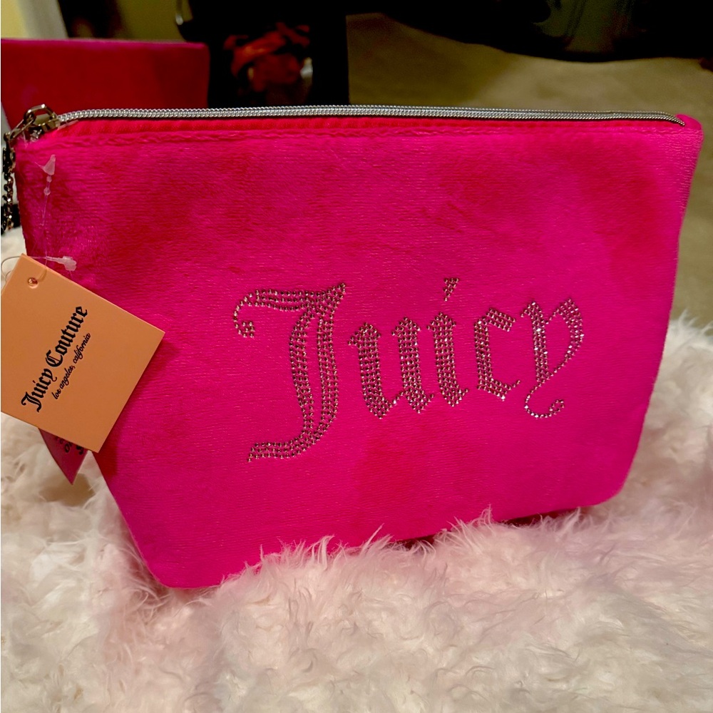Hot pink juicy cosmetic bag